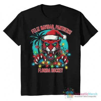 Florida Panthers Christmas light shirt - High Quality Printed T-Shirt