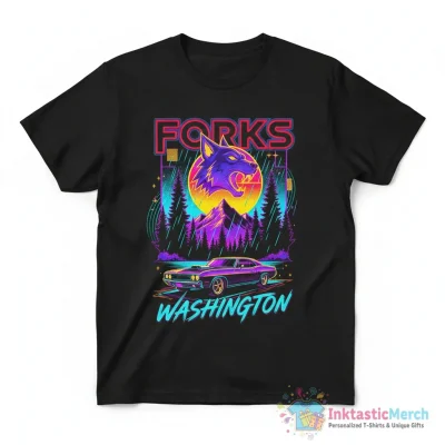 Forks washington airbrush shirt - High Quality Printed T-Shirt