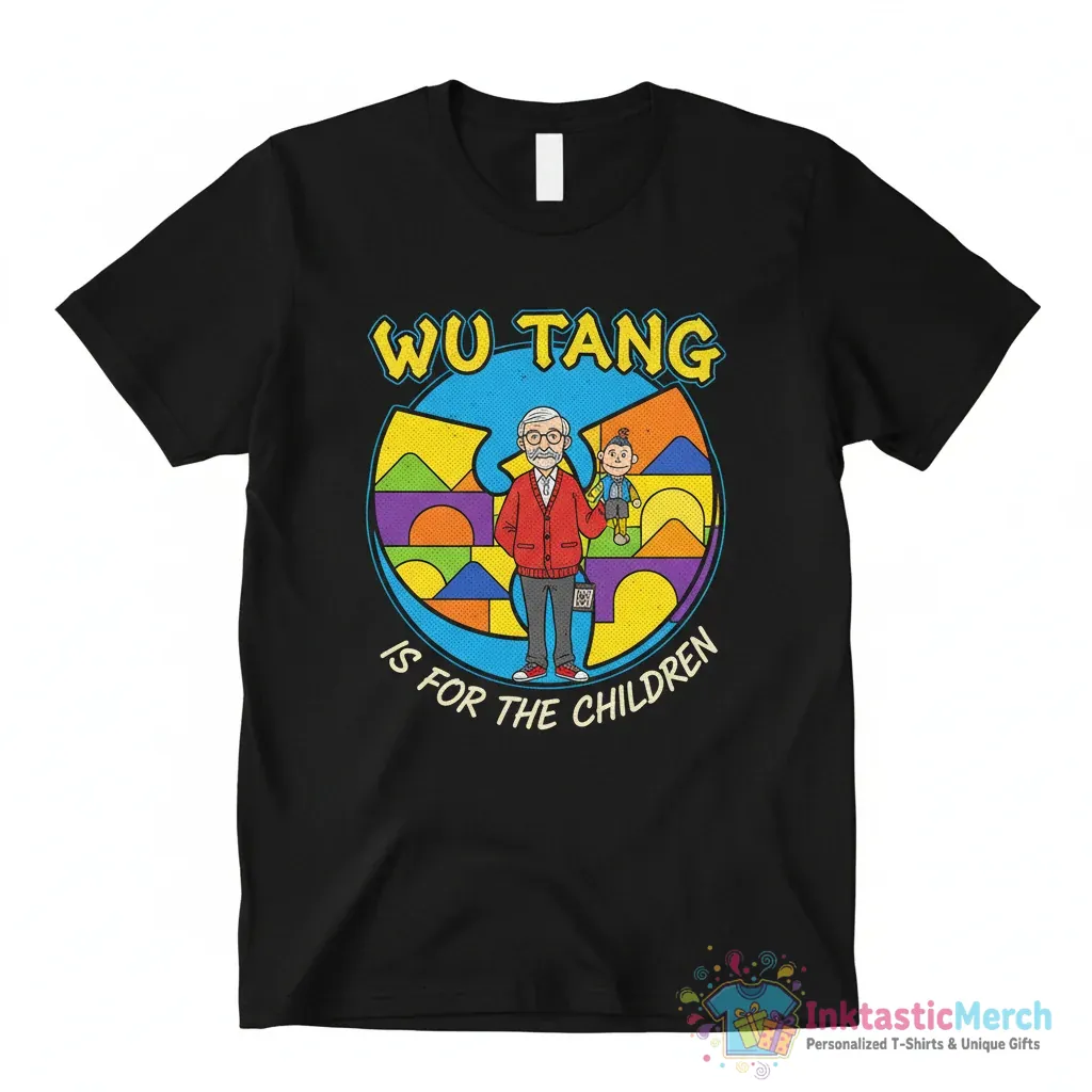 Fred Rogers Wu Tang is for the children shirt 1 Fred Rogers Wu Tang is for the children shirt - High Quality Printed T-Shirt