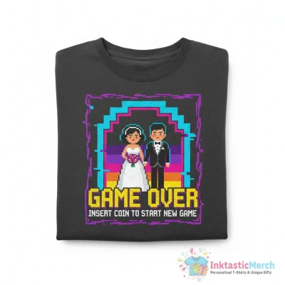 Game over wedding shirt - High Quality Printed T-Shirt