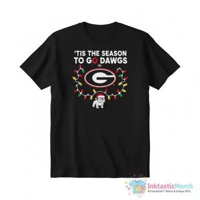 Georgia Bulldogs Blu ey tis the season to go Dawgs Christmas shirt - High Quality Printed T-Shirt