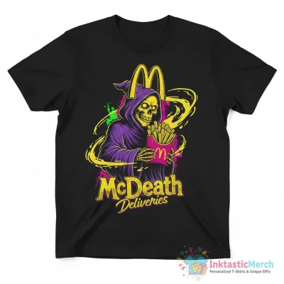 Grimace Reaper Grim Reaper McDonald’s logo shirt - High Quality Printed T-Shirt