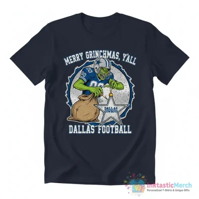 Grinch Dallas Cowboys Ornament - High Quality Printed T-Shirt