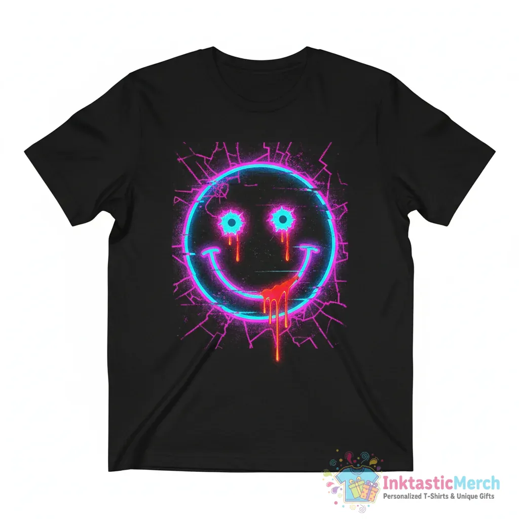 Gun shot smiley face shirt 1 Gun shot smiley face shirt - High Quality Printed T-Shirt