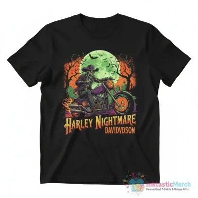 Harley Davidson Skeleton Rider Halloween shirt - High Quality Printed T-Shirt