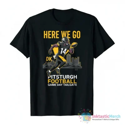 Here We Go DK Metcalf Pittsburgh Football Modern Minimalist Game Day Tailgate shirt - High Quality Printed T-Shirt