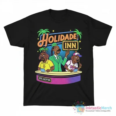Holidae Inn hotel reception Ludacris Snoop Dogg and Chingy shirt - High Quality Printed T-Shirt