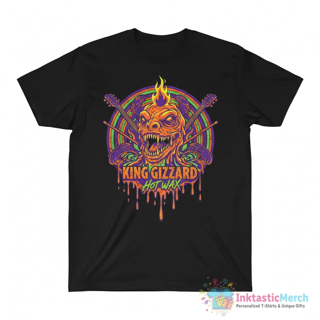 Hot wax King Gizzard and The Lizard Wizard shirt 1 Hot wax King Gizzard and The Lizard Wizard shirt - High Quality Printed T-Shirt