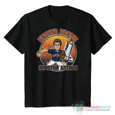 Hunter Brown Houston Astros Baseball Cartoon Shirt - High Quality Printed T-Shirt