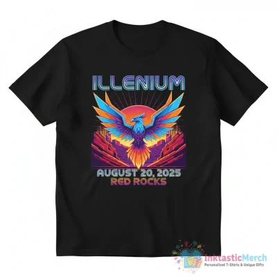 Illenium august 20 2025 Red Rocks logo shirt - High Quality Printed T-Shirt