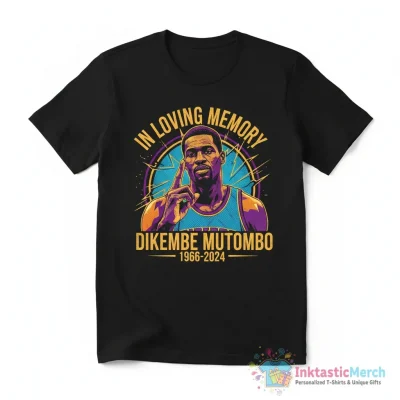 In loving memory Dikembe Mutombo basketball legend 1966-2024 shirt - High Quality Printed T-Shirt