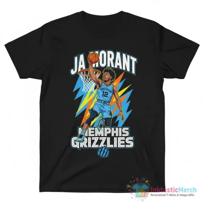 Ja Morant Memphis Grizzlies basketball cartoon shirt - High Quality Printed T-Shirt