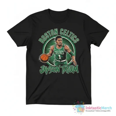 Jayson Tatum Boston Celtics basketball cartoon shirt - High Quality Printed T-Shirt
