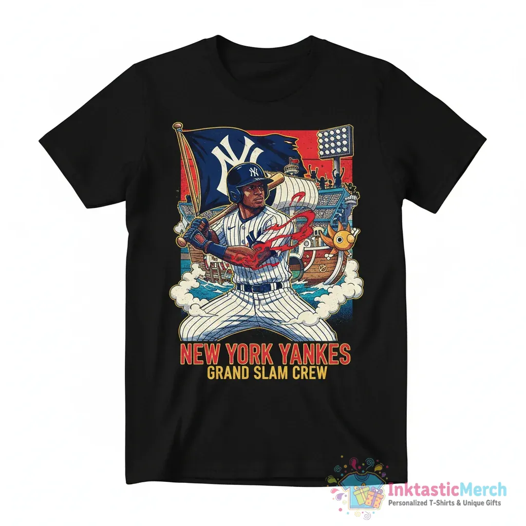 Jazz Chisholm Jr. New York Yankees baseball x One Piece MLB 2024 shirt 1 Jazz Chisholm Jr. New York Yankees baseball x One Piece MLB 2024 shirt - High Quality Printed T-Shirt
