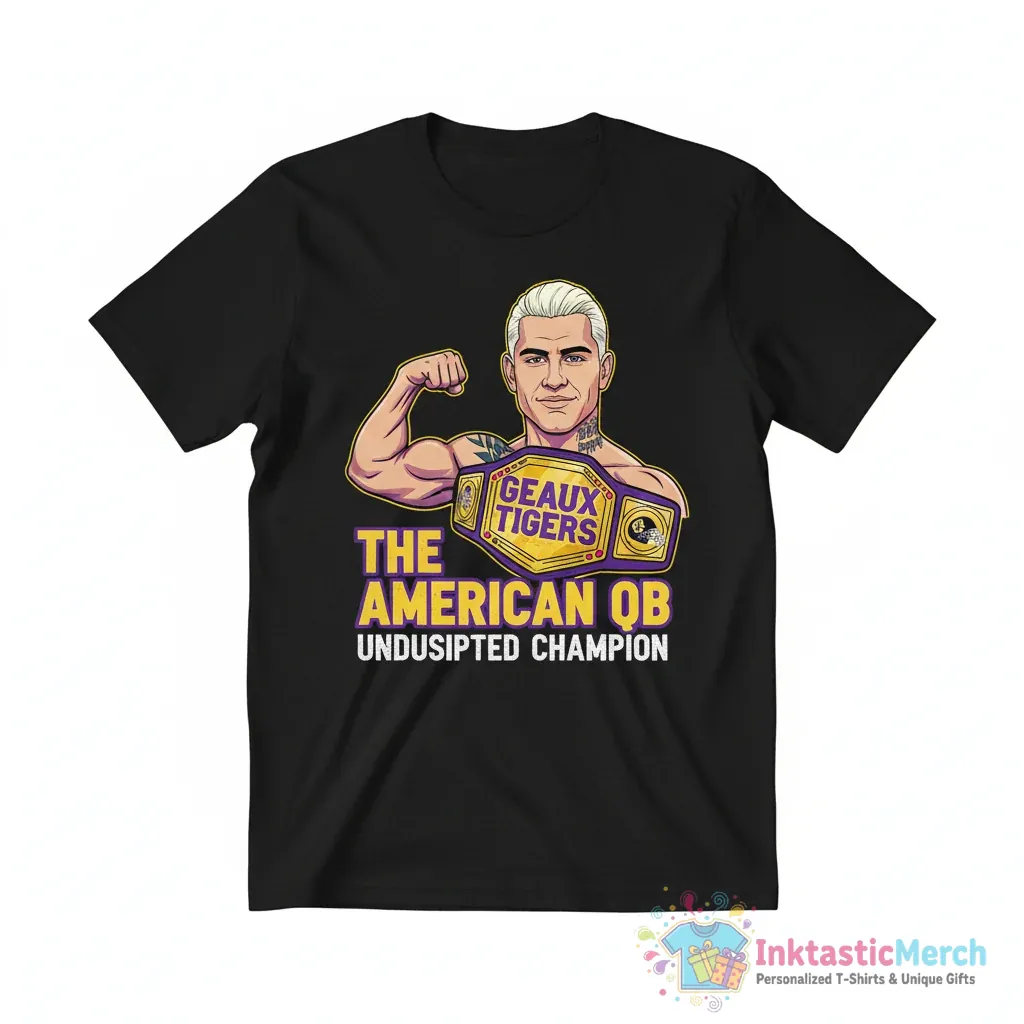 Joe Burrow look like Cody Rhodes new hair champion belt meme shirt 1 Joe Burrow look like Cody Rhodes new hair champion belt meme shirt - High Quality Printed T-Shirt