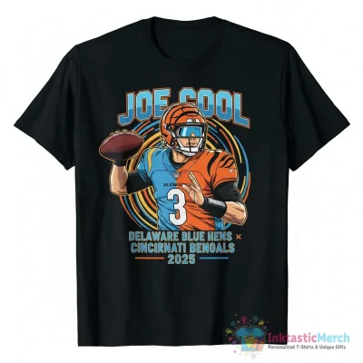 Joe Flacco Joe Cool Delaware Blue Hens x Cincinnati Benglas 2025 shirt - High Quality Printed T-Shirt