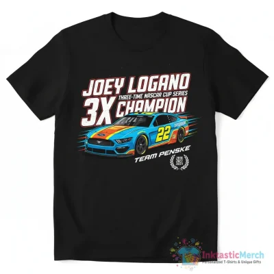 Joey Logano Team Penske Three-Time NASCAR Cup Series Champion Car shirt - High Quality Printed T-Shirt