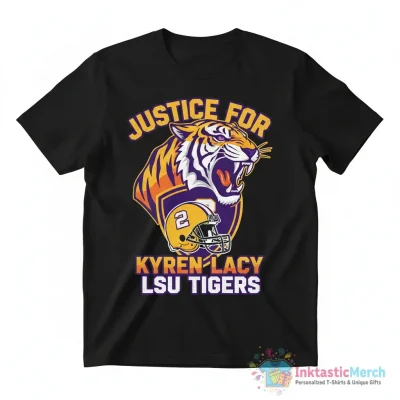 Justice for Kyren Lacy LSU Tigers fotball shirt - High Quality Printed T-Shirt