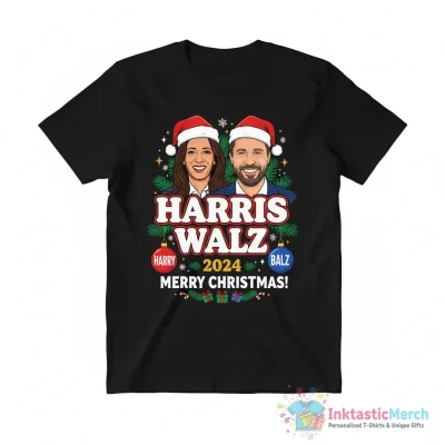 Kamala Harris 2024 Harris Walz Harry Balz Christmas shirt - High Quality Printed T-Shirt