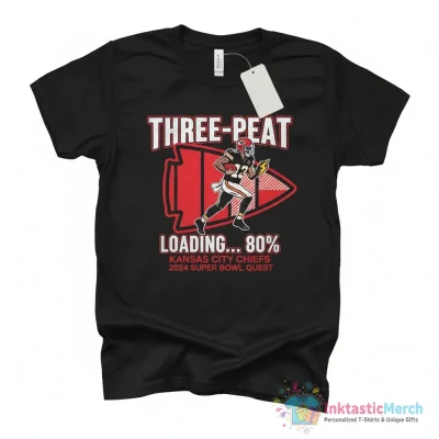 Kansas City Chiefs three-peat loeading 80% shirt - High Quality Printed T-Shirt