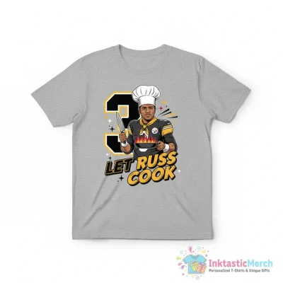 Let Russ Cook #3 Pittsburgh Steelers Russel Wilson shirt - High Quality Printed T-Shirt
