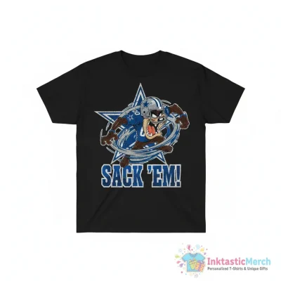 Looney Tunes Taz Sack Em’ x Dallas Cowboys shirt - High Quality Printed T-Shirt