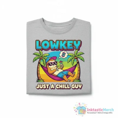 Lowkey just a chill guy funny tik tok meme shirt - High Quality Printed T-Shirt