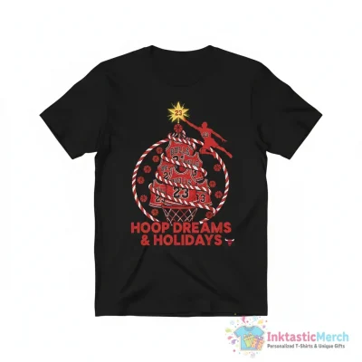 Michael Jordan Christmas tree Chicago Bulls basketball NBA hirt - High Quality Printed T-Shirt