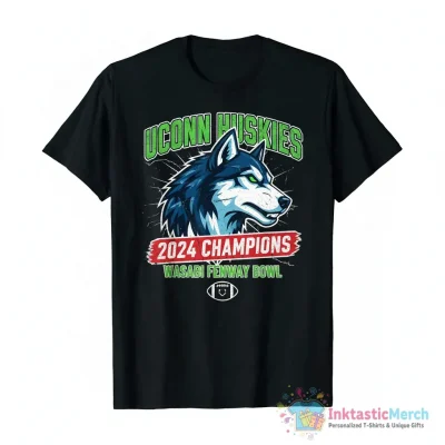 Ncaa UConn Huskies Football 2024 Wasabi Fenway Bowl Champions shirt - High Quality Printed T-Shirt