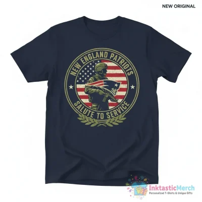 New England Patriots salute to service logo shirt - High Quality Printed T-Shirt