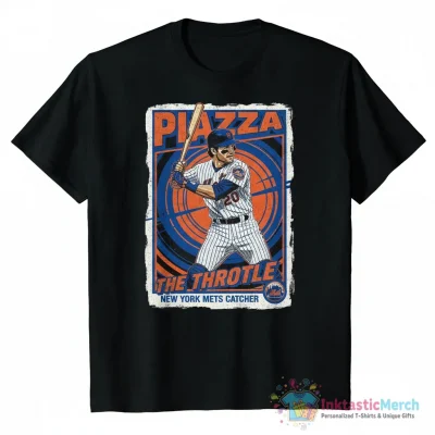 New York Mets Mike Piazza Baseball Card Player MLB Shirt - High Quality Printed T-Shirt