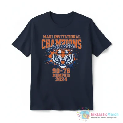 No. 4 Auburn wins Maui Invitational with a 90-76 win over Memphis 2024 shirt - High Quality Printed T-Shirt