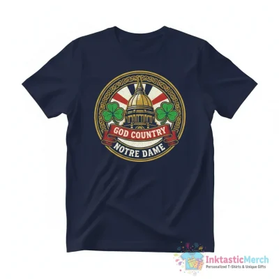 Notre Dame Fighting Irish God country Notre Dame shirt - High Quality Printed T-Shirt