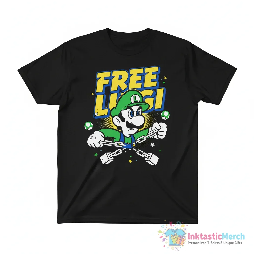 Official Free Luigi shirt 1 Official Free Luigi shirt - High Quality Printed T-Shirt