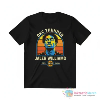 OKC Thunder Jalen Williams signature vintage 2025 shirt - High Quality Printed T-Shirt