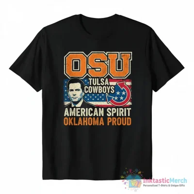 Oklahoma State Cowboys x Oklahoma State university Tulsa x Charlie Kirk x Turning point USA shirt - High Quality Printed T-Shirt