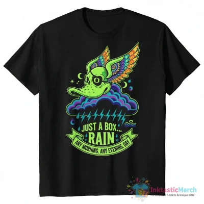 Oregon Ducks x Grateful Dead rain just a box any morning any evening any day shirt - High Quality Printed T-Shirt