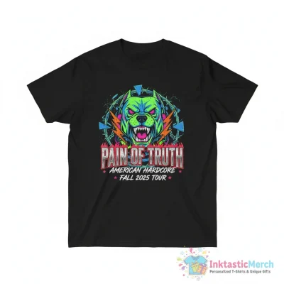 Pain Of Truth American Hardcore tour Fall 2025 shirt - High Quality Printed T-Shirt