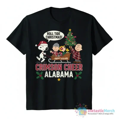 Peanuts characters Alabama Crimson Tide Christmas shirt - High Quality Printed T-Shirt