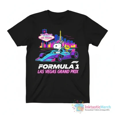 Peanuts Snoopy x Formula 1 Las Vegas Grand Prix shirt - High Quality Printed T-Shirt