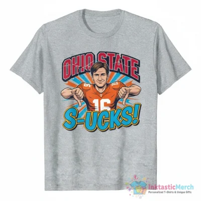 Peyton Manning Ohio State Sucks shirt - High Quality Printed T-Shirt