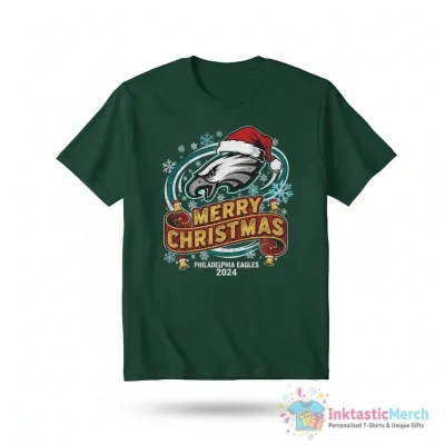 Philadelphia Eagles Merry Christmas 2024 version shirt - High Quality Printed T-Shirt