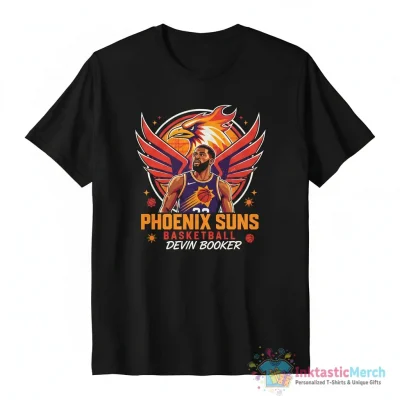 Phoenix Suns Devin Booker collage basketball graphic retro shirt - High Quality Printed T-Shirt