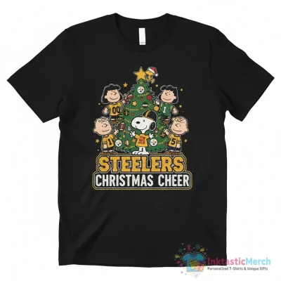 Pittsburgh Steelers Peanuts Snoopy And Friends Christmas Tree shirt - High Quality Printed T-Shirt