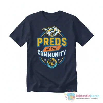 Preds in the Community Nashville Predators logo shirt - High Quality Printed T-Shirt