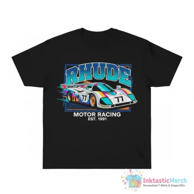 Race car rhude shirt - High Quality Printed T-Shirt