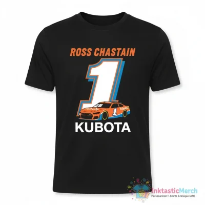 Ross Chastain #1 Kubota car racing shirt - High Quality Printed T-Shirt