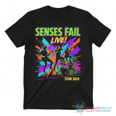 Senses Fail Live shirt - High Quality Printed T-Shirt
