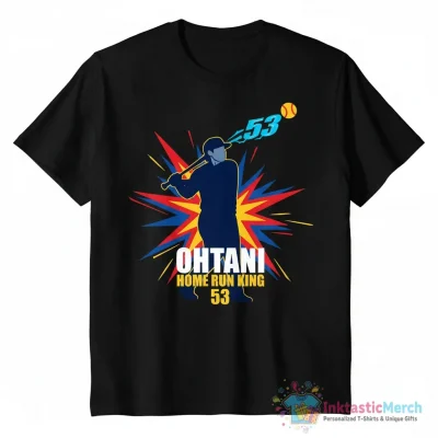 Shohei Ohtani Hits Home Run No. 53 MLB shirt - High Quality Printed T-Shirt
