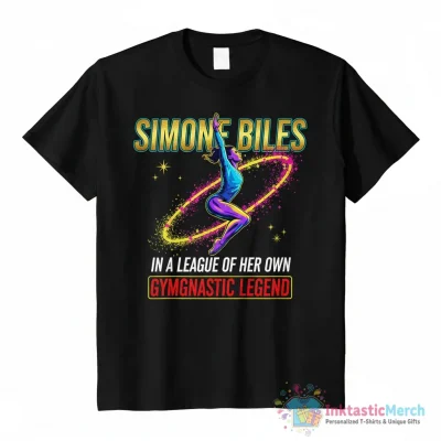 Simone Biles is in a league of her own gymnastic legend shirt - High Quality Printed T-Shirt